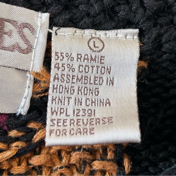 Northern Isle VTG Men’s Knit Sweater Large Hand Knit Artsy Retro 80s Grandpa - Picture 7 of 12